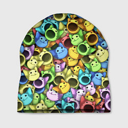Шапка Цветные Поп Котики, цвет: 3D-принт