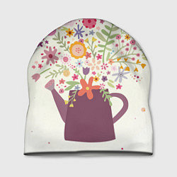 Шапка Цветы в чайнике, цвет: 3D-принт