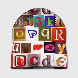 Шапка Английские буквы 2, цвет: 3D-принт