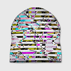 Шапка Полосатый абстрактный узор, цвет: 3D-принт