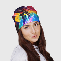 Шапка Цифровая радуга, цвет: 3D-принт — фото 2