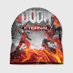 Шапка DOOM ETERNAL ДУМ ПАЛАЧ РОКА В ОГНЕ, цвет: 3D-принт