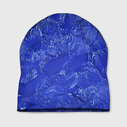 Шапка Синие мазки, цвет: 3D-принт