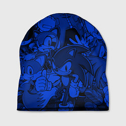 Шапка SONIC BLUE PATTERN СИНИЙ ЁЖ