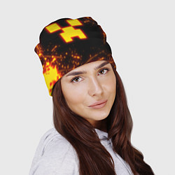 Шапка ОГНЕННЫЙ КРИПЕР, МАЙНКРАФТ, цвет: 3D-принт — фото 2