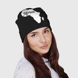 Шапка Африка на чёрном, цвет: 3D-принт — фото 2
