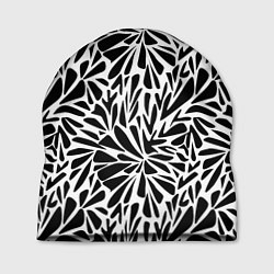 Шапка Черно белый абстрактный узор, цвет: 3D-принт