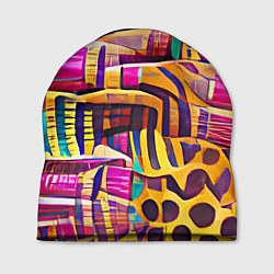 Шапка Африканские яркие мотивы, цвет: 3D-принт