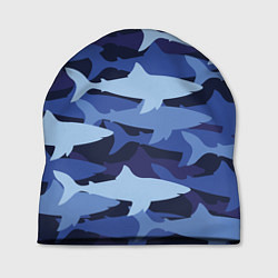 Шапка Акулий камуфляж - паттерн, цвет: 3D-принт