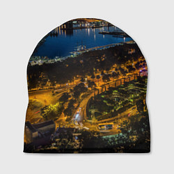 Шапка Ночной город с высоты, цвет: 3D-принт