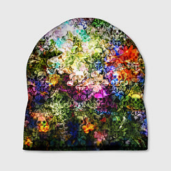 Шапка Цветы на черепах, цвет: 3D-принт