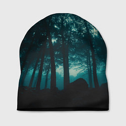 Шапка Тёмный лес на закате