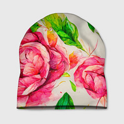 Шапка Яркие выразительные розы, цвет: 3D-принт
