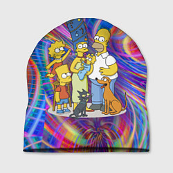 Шапка Семейка Симпсонов празднуют Новый Год, цвет: 3D-принт