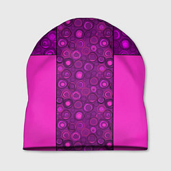Шапка Розовый комбинированный неоновый узор, цвет: 3D-принт