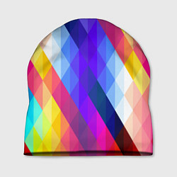 Шапка Разноцветный геометрический узор, цвет: 3D-принт
