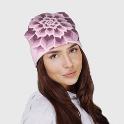 Шапка Цветочный узор в розовых тонах, цвет: 3D-принт — фото 2