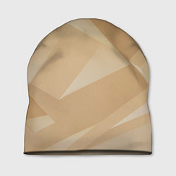 Шапка Золотистые абстрактные геометрические фигуры, цвет: 3D-принт