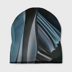 Шапка Волнообразные синие пластины во тьме, цвет: 3D-принт