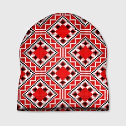 Шапка Белорусская вышивка - орнамент, цвет: 3D-принт