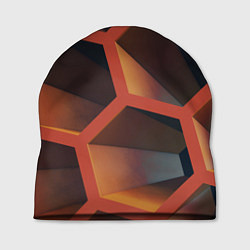 Шапка Абстрактные шестигранные фигуры, цвет: 3D-принт