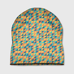 Шапка Абстрактный мозаичный узор, цвет: 3D-принт