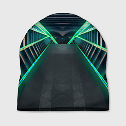 Шапка Неоновые фонари на космическом коридоре, цвет: 3D-принт