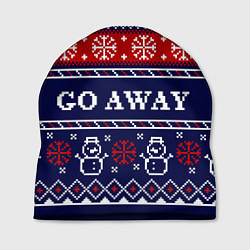 Шапка Уходите - новогодний свитер, цвет: 3D-принт
