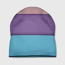 Шапка Трёхцветный паттерн - розовый, фиолетовый и синий, цвет: 3D-принт
