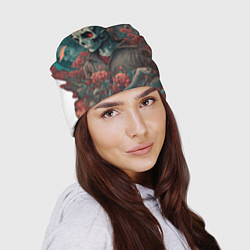 Шапка Череп самурая, цвет: 3D-принт — фото 2