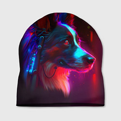 Шапка Кибер-собака неон, цвет: 3D-принт