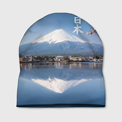 Шапка Цветущая сакура на фоне Фудзиямы - Япония