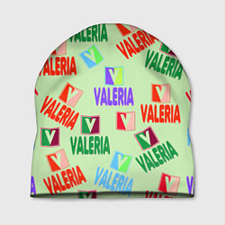 Шапка Валерия - разноцветный текст, цвет: 3D-принт