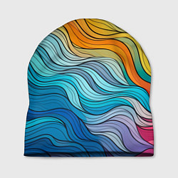 Шапка Цветовой волнообразный паттерн, цвет: 3D-принт