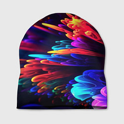 Шапка Неоновая абстракция в виде цветов, цвет: 3D-принт