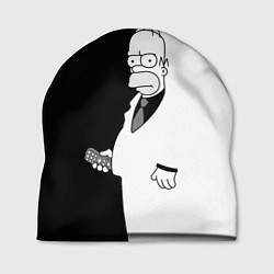 Шапка Homer Simpson - black and white, цвет: 3D-принт