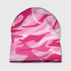 Шапка Камуфляж в розовом, цвет: 3D-принт