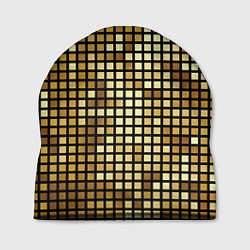 Шапка Золотая мозаика, поверхность диско шара, цвет: 3D-принт