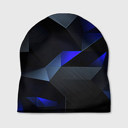 Шапка Black blue abstract, цвет: 3D-принт