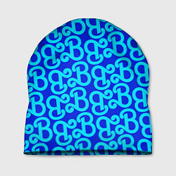 Шапка Логотип Барби - синий паттерн
