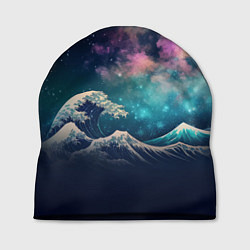 Шапка Космическая Большая волна в Канагаве, цвет: 3D-принт