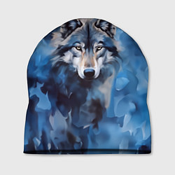 Шапка Голова волка на ледяном фоне, цвет: 3D-принт