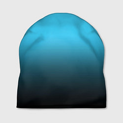 Шапка Градиент чёрно-голубой, цвет: 3D-принт