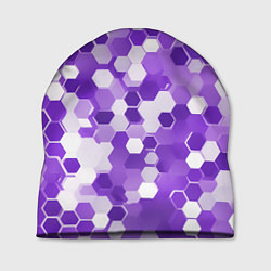 Шапка Кибер Hexagon Фиолетовый, цвет: 3D-принт