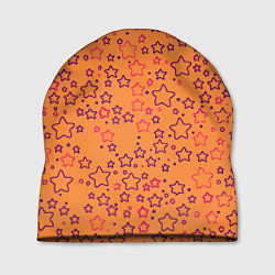 Шапка Маленькие звёздочки оранжевый, цвет: 3D-принт