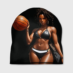 Шапка Девушка с баскетбольным мячом, цвет: 3D-принт