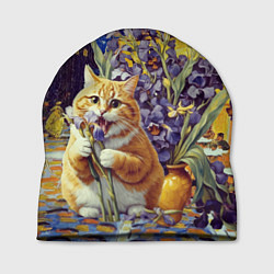 Шапка Толстый рыжий кот Ван Гога, цвет: 3D-принт