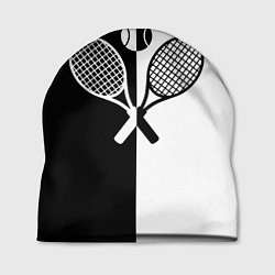 Шапка Теннис - чёрно белое