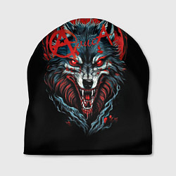Шапка Логотип рок группы Алиса на фоне волка, цвет: 3D-принт