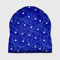 Шапка Звездопад на синем, цвет: 3D-принт